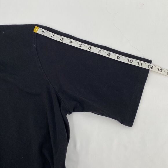 BEA Classics Womens Cotton V-Neck Short Sleeve Pullover Basic Tee Black XL - Picture 9 of 9